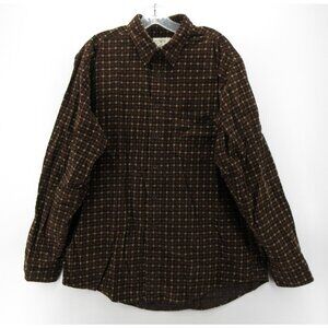 VINTAGE J Crew Shirt Medium Oarsman Corduroy Button Up Geometric Plaid